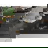 Mexen Pablo 1-compartment granite sink with a drip tray and kitchen mixer tap Carla, Black/Gold metallic - 6510-75-670700-50