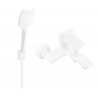 Mexen Royo R62 bath mixer with shower set, white - 7223R62-20