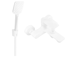 Mexen Royo R62 bathtub faucet with shower set, white - 7223R62-20
