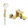 Mexen Royo R05 bathtub mixer tap with shower head, Gold - 7223R05-50