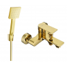 Mexen Royo R45 bath mixer with shower set, gold - 7223R45-50