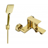 Mexen Royo R62 bathtub faucet with shower set, gold - 7223R62-50