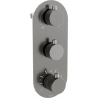 Mexen Kai thermostatic bath-shower mixer 3-way, graphite - 77603-66