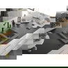 Mexen Carlos 1,5-compartment granite sink with a kitchen mixer tap Flora, Grey - 6518-71-670401-70-B