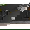 Mexen Carlos 1,5-compartment granite sink with a kitchen mixer tap Flora, Black/Gold metallic - 6518-75-670401-57-B
