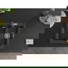 Mexen Carlos 1,5-compartment granite sink with a kitchen mixer tap Flora, spotted black - 6518-76-670401-07