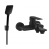 Mexen Royo R62 bath tap with shower set, black - 7223R62-70