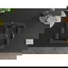 Mexen Carlos 1,5-compartment granite sink with a kitchen mixer tap Flora, spotted black - 6518-76-670401-70-B