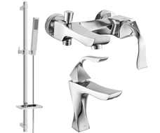 Mexen Estrella DQ02 Bath Set, Chrome - 72303DQ02-00