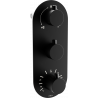 Mexen Kai 3-outlet thermostatic bathtub and shower mixer tap, Black - 77603-70