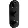 Mexen Kai Thermostatic Bath-Shower Mixer 3-Outlets, Black - 77603-70