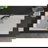 Mexen Leo 1-compartment granite sink with a drip tray and kitchen mixer tap Elia, White - 6501-20-670101-70