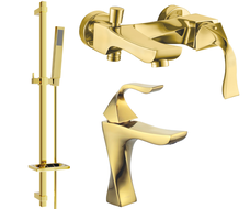 Mexen Estrella DQ02 bath set, gold - 72303DQ02-50