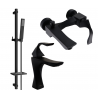 Mexen Estrella DQ02 Bath Set, Black - 72303DQ02-70