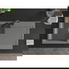 Mexen Leo 1-compartment granite sink with a drip tray and kitchen mixer tap Elia, Grey - 6501-71-670101-70