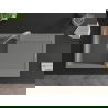Mexen Leo 1-compartment granite sink with a drip tray and kitchen mixer tap Elia, Grey - 6501-71-670101-71