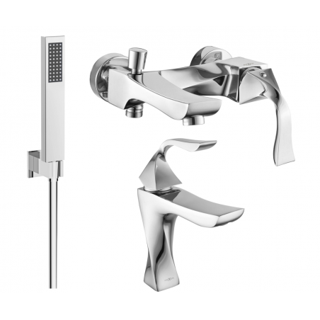 Mexen Estrella R02 bath set, chrome - 72303R02-00