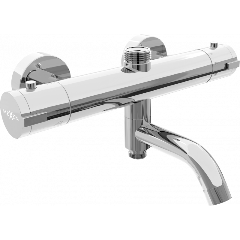 Mexen Kai thermostatic bath and shower mixer tap, Chrome - 77900-00