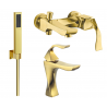 Mexen Estrella R02 bath set, gold - 72303R02-50
