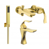 Mexen Estrella R02 bathtub set, Gold - 72303R02-50