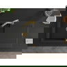 Mexen Leo 1-compartment granite sink with a drip tray and kitchen mixer tap Elia, Black - 6501-77-670101-50