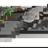 Mexen Matias 1.5-compartment granite sink with a drip tray and kitchen mixer tap Elia, Grey - 6502-71-670101-71