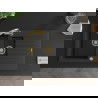 Mexen Matias 1.5-compartment granite sink with a drip tray and kitchen mixer tap Elia, Black/Silver metallic - 6502-73-670101-50
