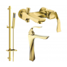 Mexen Estrella DQ02 bath set, gold - 72313DQ02-50