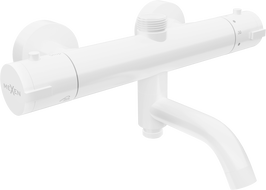 Mexen Kai thermostatic bath and shower mixer tap, White - 77900-20
