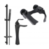 Mexen Estrella DQ02 bath set, black - 72313DQ02-70