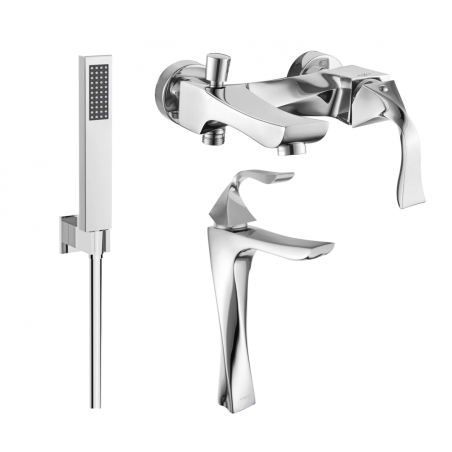 Mexen Estrella R02 bath set, chrome - 72313R02-00