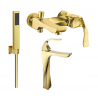 Mexen Estrella R02 bathtub set, Gold - 72313R02-50