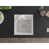 Mexen Vito 1-Bowl Granite Sink with Elia Kitchen Tap, White - 6503-20-670101-20
