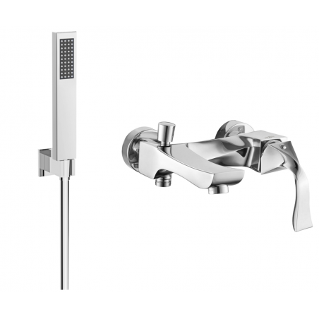 Mexen Estrella R02 bathtub faucet with shower set, chrome - 7233R02-00