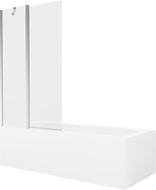 Mexen Vega 170 x 70 cm rectangular bathtub with panels and a 1-wing screen 100 cm, transparent, chrome - 550117070X9410110100