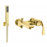 Mexen Estrella R02 bathtub mixer tap with shower head, Gold - 7233R02-50