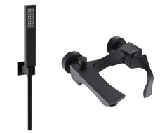 Mexen Estrella R02 bathtub faucet with shower set, black - 7233R02-70