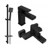 Mexen Mino DQ45 bathtub set, Black - 72403DQ45-70