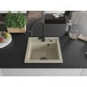 Mexen Vito 1-chamber granite sink with Elia kitchen faucet, beige - 6503-69-670101-70