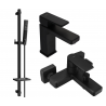 Mexen Mino DQ72 bathtub set, Black - 72403DQ72-70