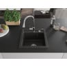 Mexen Vito 1-compartment granite sink with a kitchen mixer tap Elia, Black/Gold metallic - 6503-75-670101-00