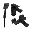 Mexen Mino R45 bathtub set, Black - 72403R45-70