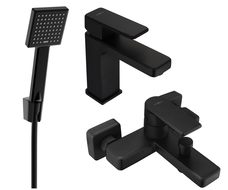 Mexen Mino R45 bathtub set, Black - 72403R45-70