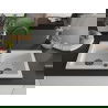 Mexen Mario 2-compartment granite sink with a kitchen mixer tap Elia, White - 6504-20-670101-70
