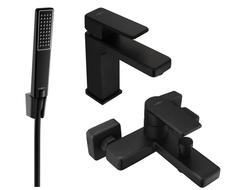 Mexen Mino R72 bath set, black - 72403R72-70