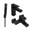 Mexen Mino R77 bath set, black - 72403R77-70