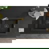 Mexen Mario 2-compartment granite sink with a kitchen mixer tap Elia, Black/Gold metallic - 6504-75-670101-50-B