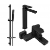 Mexen Mino DQ72 bathtub set, Black - 72413DQ72-70