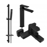 Mexen Mino DQ77 bathtub set, Black - 72413DQ77-70