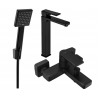 Mexen Mino R45 bath set, black - 72413R45-70
